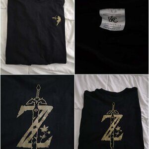 80S/90S CLASSIC VIDEO GAME LEGEND OF ZELDA SWORD GRAPHIC TEE (FRONT/BACK DESIGN)